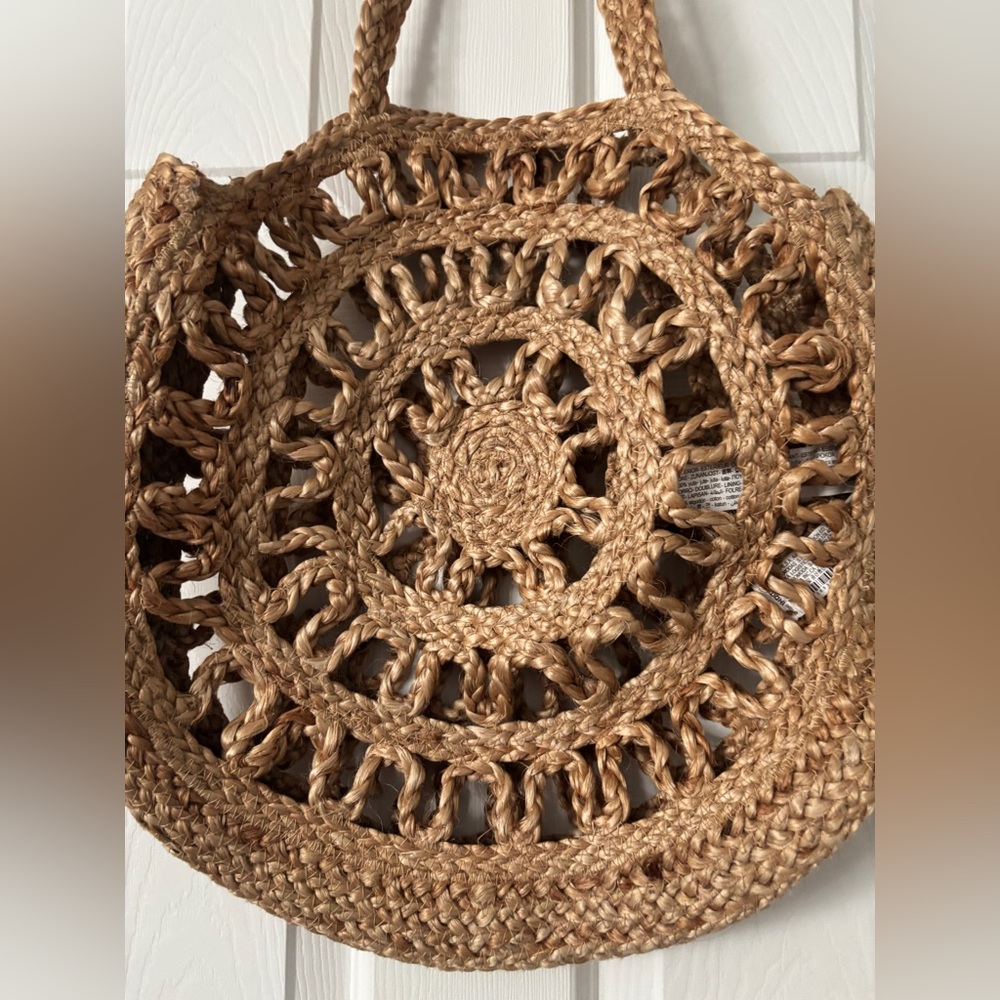Zara Jute Natural Tote Bag - Picture 3 of 6